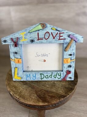 VTG "I Love My Daddy" RUSS Ceramic Picture Frame 4x6 Inches Photo Frame Workshop